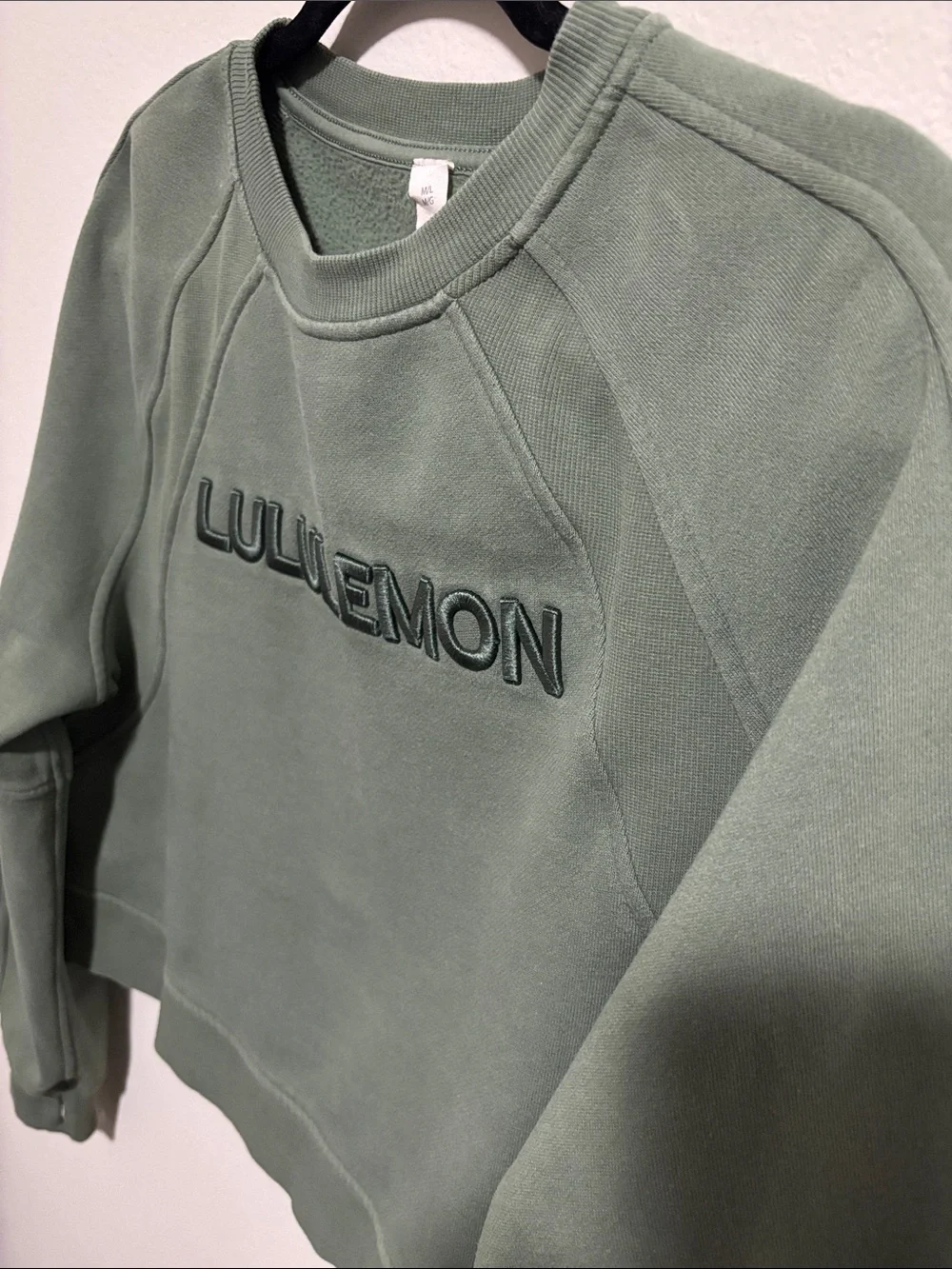 Lululemon Scuba Oversized Pullover Wordmark Sweatshirt- Size M/L- Color (Green)